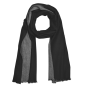 Preview: Stole Scarf Shawl 100% Silk Flannel Jacquard Melange 180X60cm ST-S-PR-1804-1 Grey Black